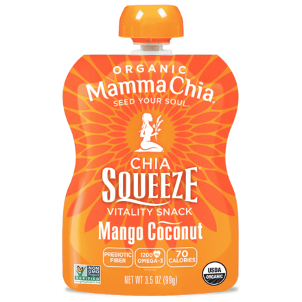 Mamma Chia Organic Chia Squeeze Mango Coconut, 99g
