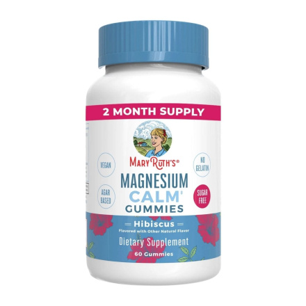 Mary Ruth’s Magnesium Calm Hibiscus Supplement Gummies, 60 Gummies Front