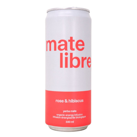 Mate Libre Organic Yerba Mate Energy Infusion Rose & Hibiscus Canada Front