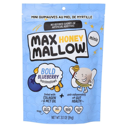Max Sweets Vanilla Mini Honey Marshmallows Bold Blueberry Front