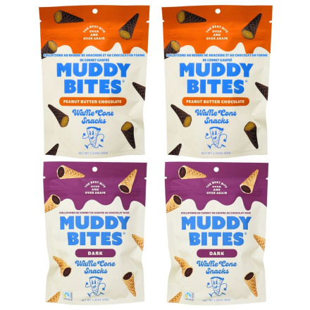 Muddy Bites Waffle Cone Snacks Variety Pack 4-Pack Front