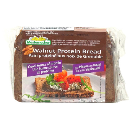Front of Mestemacher Walnut Protein Bread