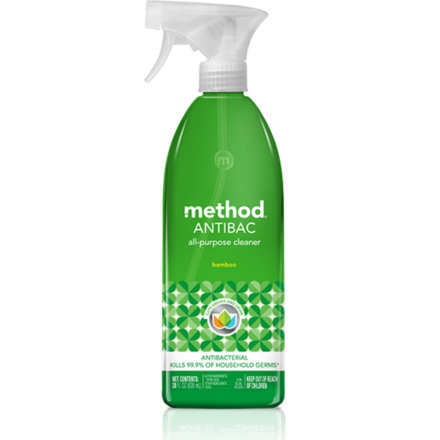 Front of method All Purpose + Antibacterial Cleaner Bamboo, 828 mL