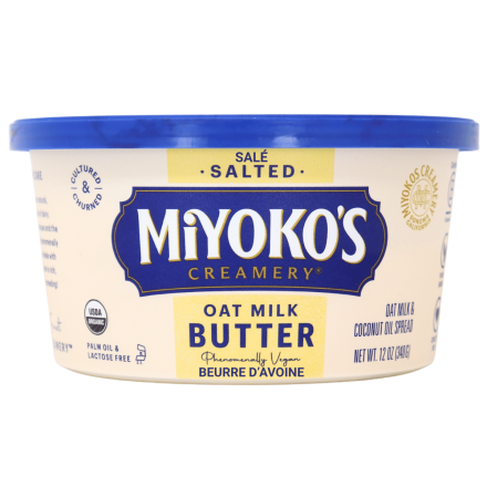Miyoko’s Creamery Oat Milk Butter Salted Front