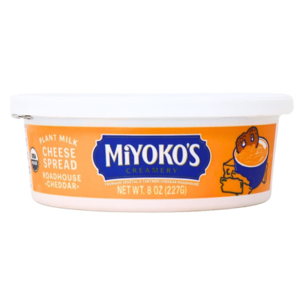 Miyoko’s Creamery Organic Cashew Milk Cheese Spread Roadhouse Cheddar Canada Front