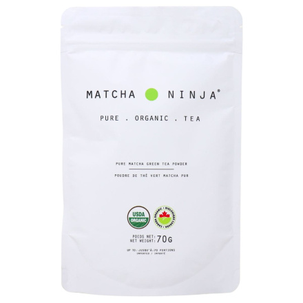 Front of Matcha Ninja Pure Matcha Green Tea Powder - Matcha Green Tea - Matcha Powder - Matcha Latte