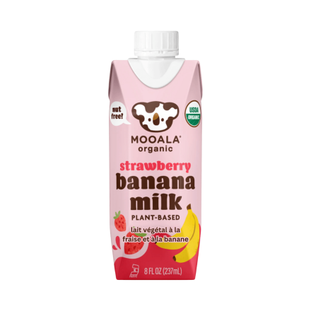 Mooala Organic Plant-Based Bananamilk Strawberry, 237mL