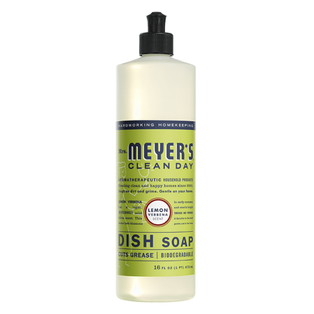 Front of Mrs. Meyer's Dish Soap Lemon Verbena, 473 mL