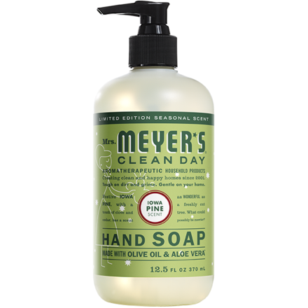 Front of Mrs. Meyer's Hand Soap Iowa Pine, 370 mL