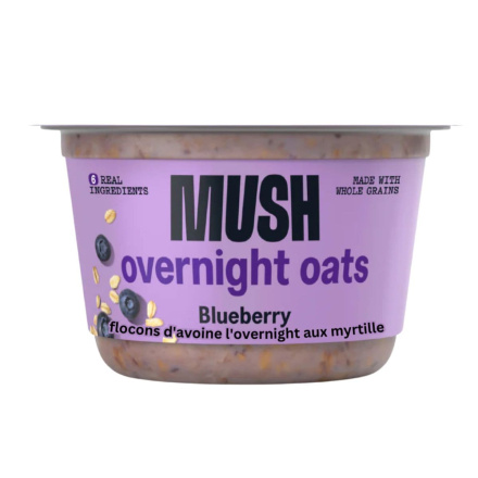 Front of MUSH Oats - MUSH Overnight Oats - Blueberry Overnight Oats