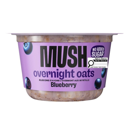 Front of MUSH Oats - MUSH Overnight Oats - Blueberry Overnight Oats