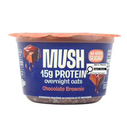 MUSH Protein Overnight Oats Chocolate Brownie Front