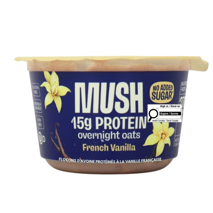MUSH Protein Overnight Oats French Vanilla Front