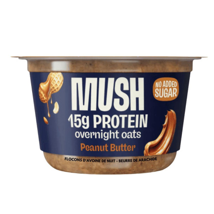MUSH No Added Sugar Protein Overnight Oats Peanut Butter, 156g