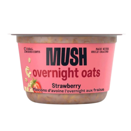 Front of MUSH Oats - MUSH Overnight Oats - Strawberry Overnight Oats