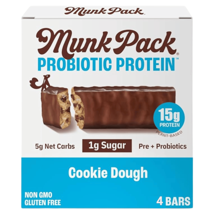 Munk Pack Probiotic Protein Bar Cookie Dough Front