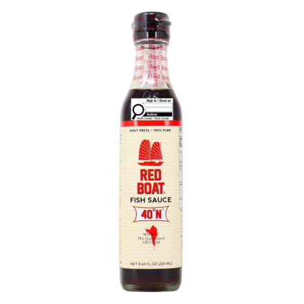 Front of Red Boat Fish Sauce - premium fish sauce - Vietnam fish sauce - first press fish sauce