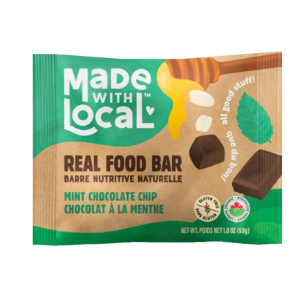 Front of Front of Made With Local Real Food Bar Mint Chocolate Chip
