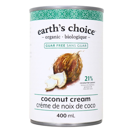 Front of Earth’s Choice Organic Guar-Free Coconut Cream - Guar Gum - Coconut Cream - Heavy Cream Alternative