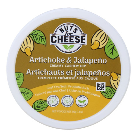 Nuts For Cheese Dairy-Free Creamy Cashew Dip Artichoke & Jalapeño Front