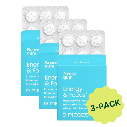 Neuro Energy & Focus Caffeinated Gum Peppermint Pack
