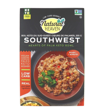 Front of Natural Heaven Hearts of Palm Keto Bowl Southwest