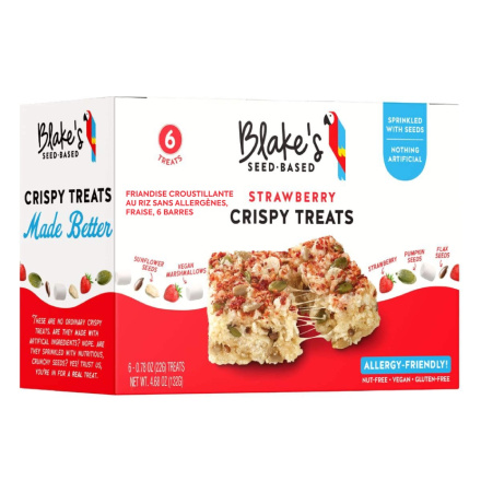 Front of Blakes Seed Based Rice Cripsy Treat Strawberry