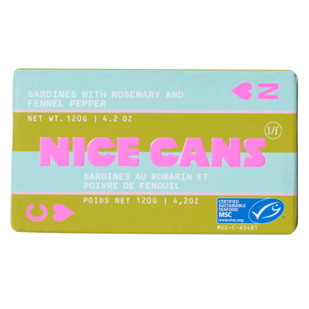 Nice Cans Wild-Caught Canned Sardines with Rosemary and Fennel front
