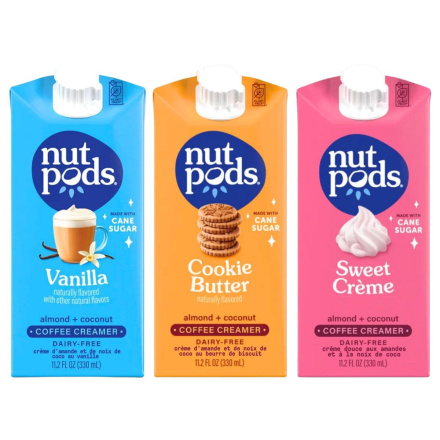 Front of Nutpods Creamers Sweetened Dairy Free Creamers Almond Coconut Creamer Variety Pack