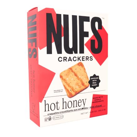 NUFS Dairy & Gluten Free Crackers Hot Honey, 120.4g -  Gluten Free Crackers, Low Carb Crackers, Almond Crackers