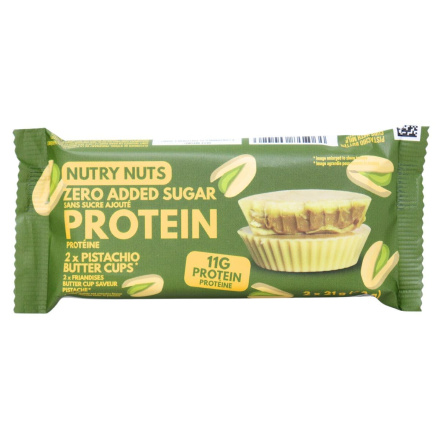 Nutry Nuts Zero Added Sugar Protein Pistachio Butter Cups Canada Front