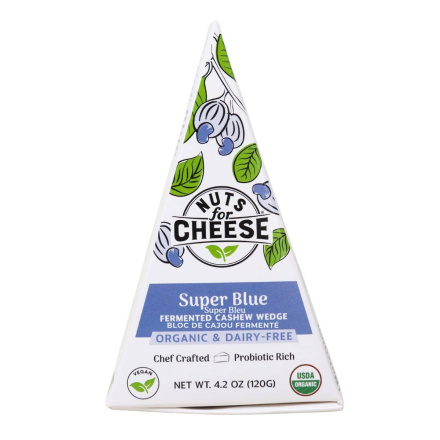 Nuts For Cheese Organic Dairy-Free Fermented Cashew Wedge Super Blue Canada Front