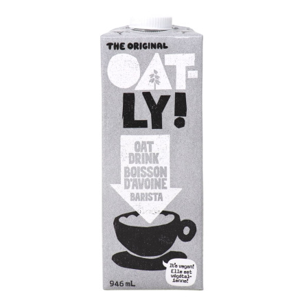 Front of Oatly Oat Milk Barista 