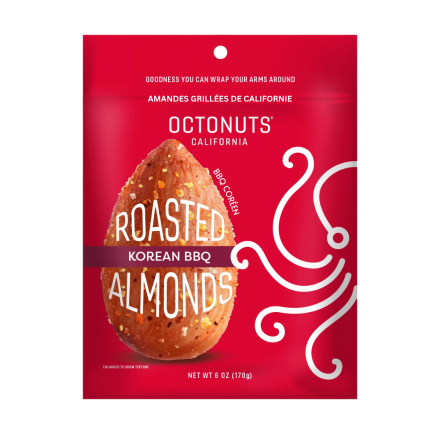 Octonuts Keto Roasted California Almonds Korean BBQ, 170g