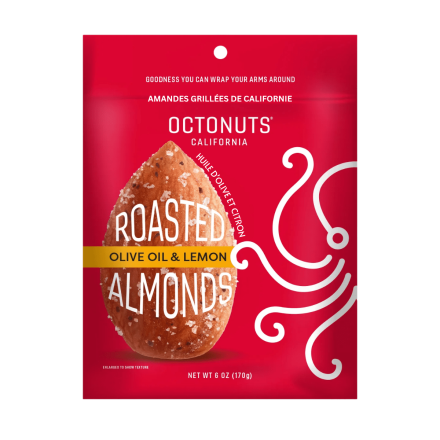 Octonuts Keto Roasted California Almonds Olive Oil & Lemon, 170g