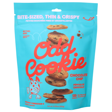 Odd Cookie Bite Sized Thin & Crispy Cookies Chocolate Chip Front