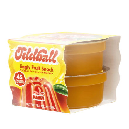 Oddball Plant Based Gel Fruit Snack Cup Mango front