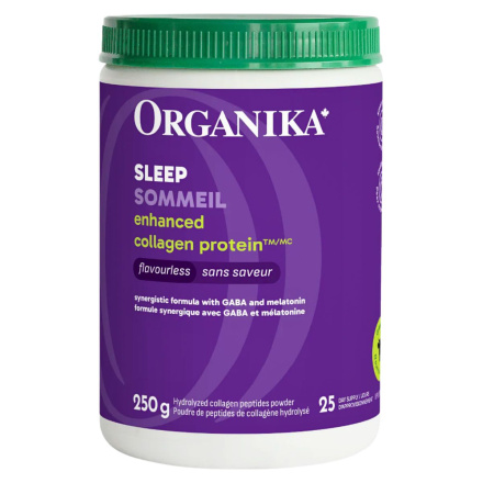 Front of Organika Enhanced Collagen Sleep - Best Collagen For Sleep -Melatonin And Collagen - Gaba Melatonin Collagen Peptides