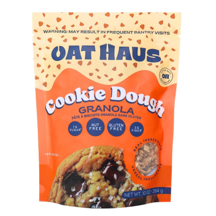 Front of Oat Haus Granola - Cookie Granola - Cookie Dough Granola - Gluten Free Granola - Vegan Granola - Nut Free Granola