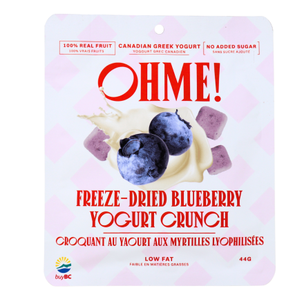 OHME! No Added Sugar Freeze Dried Yogurt Crunch Blueberry, 44g