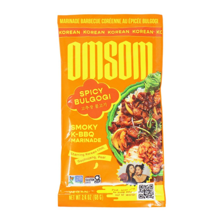 Front of Omsom Gluten-Free Korean Sauce Spicy Bulgogi Marinade