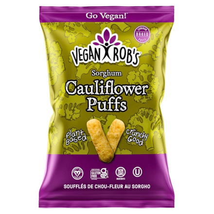Front of Vegan Rob's Sorghum Cauliflower Puffs, 99g