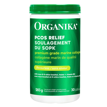 Front of Organika Marine Collagen Powder PCOS Relief - Collagen Powder -Best Collagen Supplement - Marine Collagen