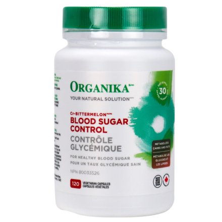 Front of Organika Blood Sugar Control