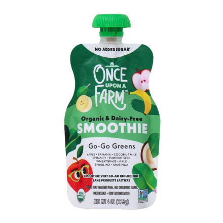 Once Upon a Farm Organic & Dairy-Free Smoothie Go-Go Greens Front