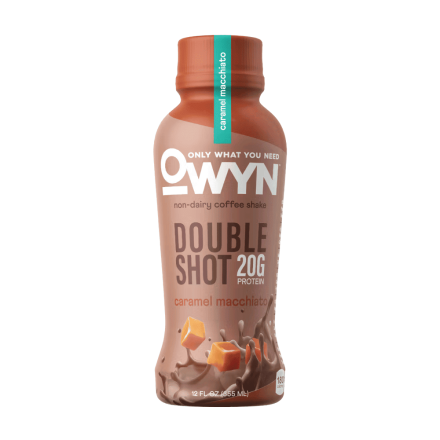 OWYN Plant-Based Double Shot Protein Coffee Shake RTD Caramel Macchiato 5-Pack, 355mL