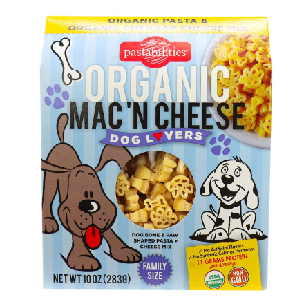 Front of Pastabilities Organic Mac ‘N Cheese Dog Lovers Family Size, 283g