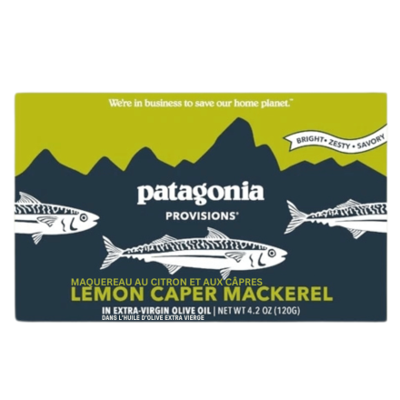 Patagonia Provisions Lemon Caper Mackerel in Extra-Virgin Olive Oil front