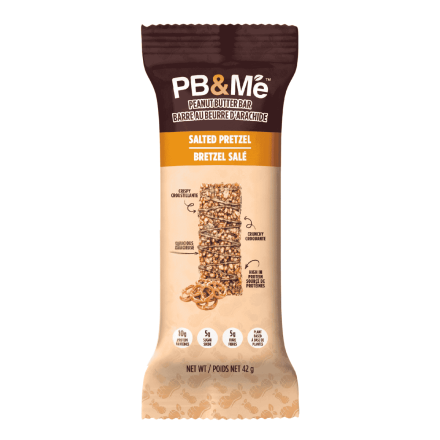 PB&Me Plant-Based Peanut Butter Protein Bar Salted Pretzel, 42g