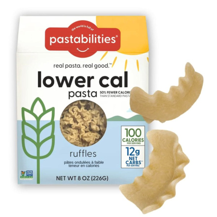 Pastabilities Lower Calorie Pasta Ruffles, 226g - Healthiest Pasta, Healthy Pasta Brand, Pastabilities Canada